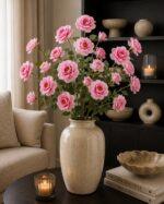 Chinese Rose (real touch) 22 × 22 × 82 cm - Lichtroze - Afbeelding 2