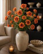 Chinese Rose (real touch) 22 × 22 × 82 cm - Oranje - Afbeelding 2